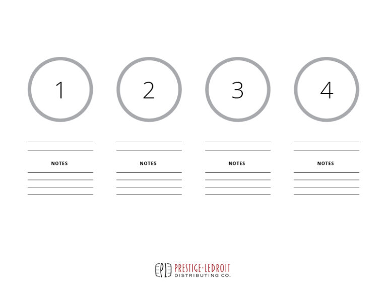 Tasting Mats Prestige Ledroit Distributing Co